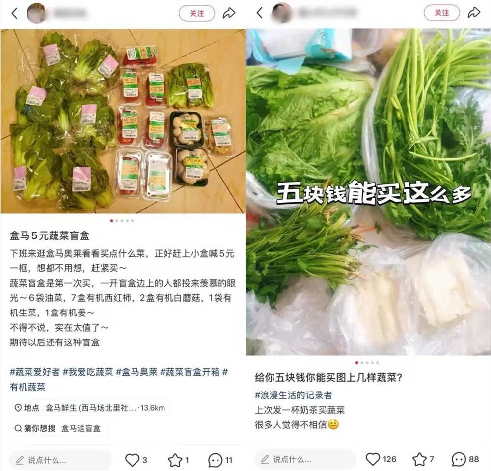 小红书上蔬菜盲盒火了，生鲜电商找到新解法？