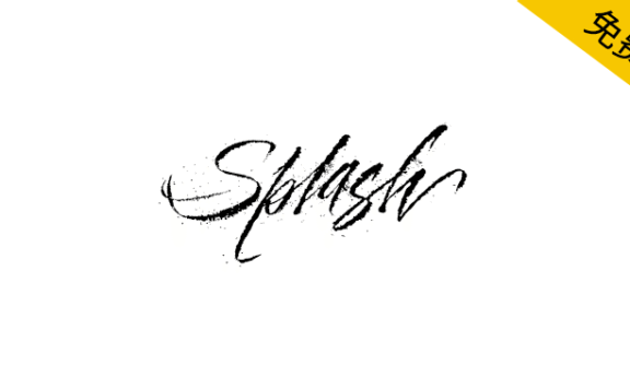 【Splash】灵感来自墨水飞溅的免费英文字体